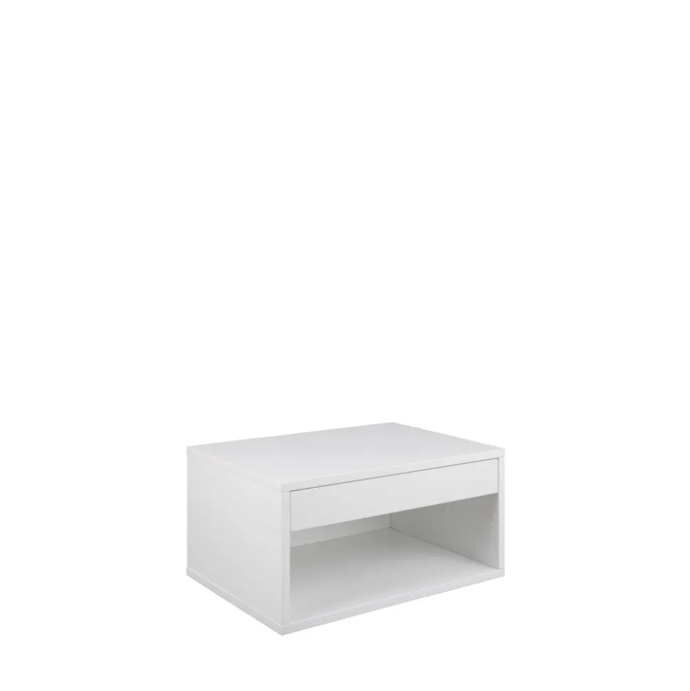 MANO Table de chevet murale 1 niche, 1 tiroir en bois