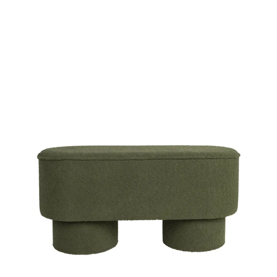 MARCOS Banc arrondi en tissu bouclette L93cm
