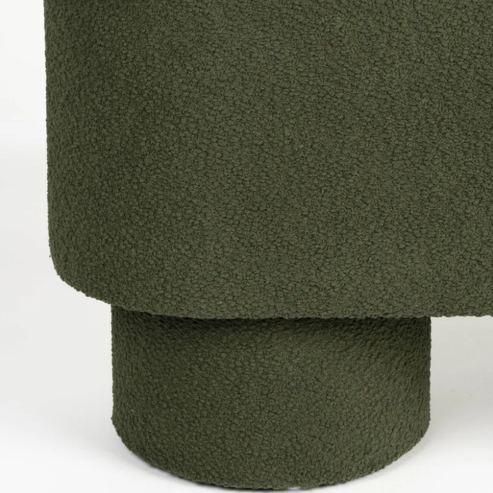 MARCOS Banc arrondi en tissu bouclette L93cm