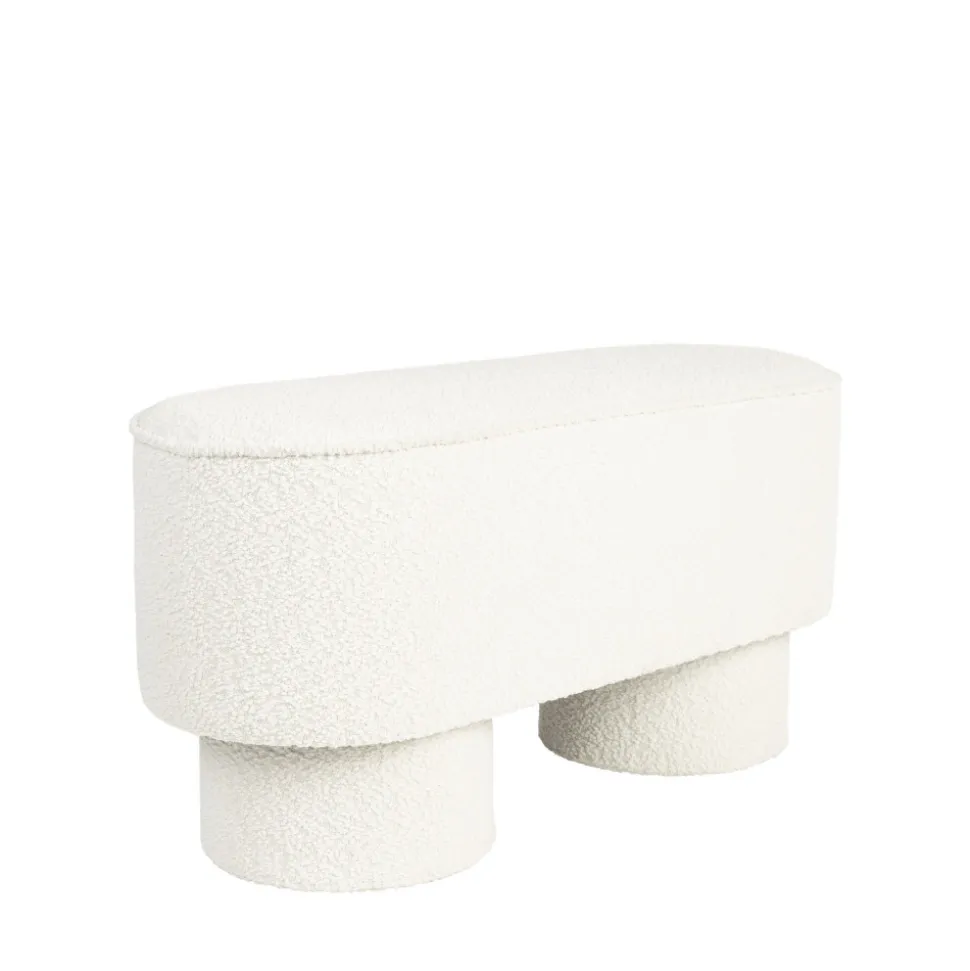 MARCOS Banc arrondi en tissu bouclette L93cm
