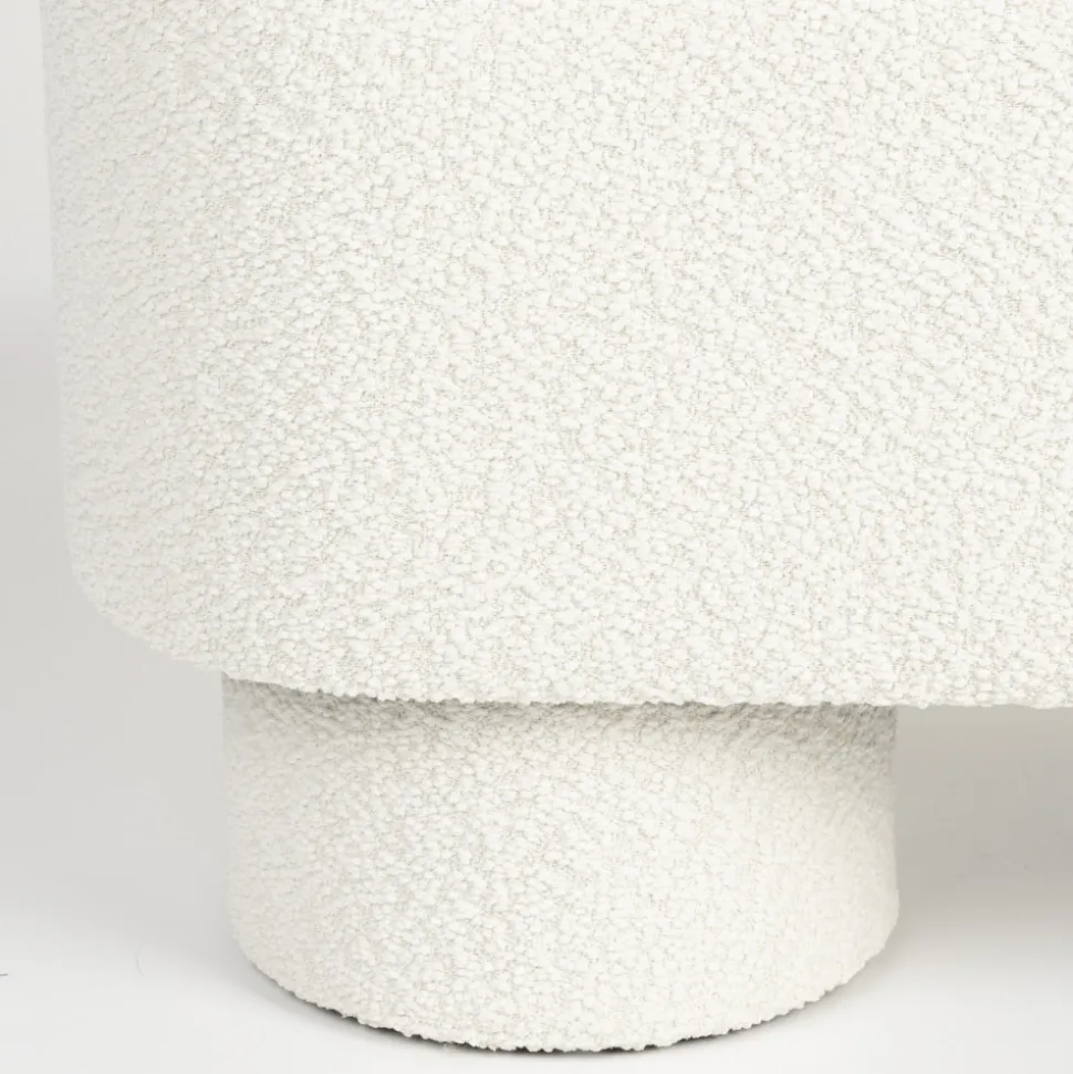 MARCOS Banc arrondi en tissu bouclette L93cm