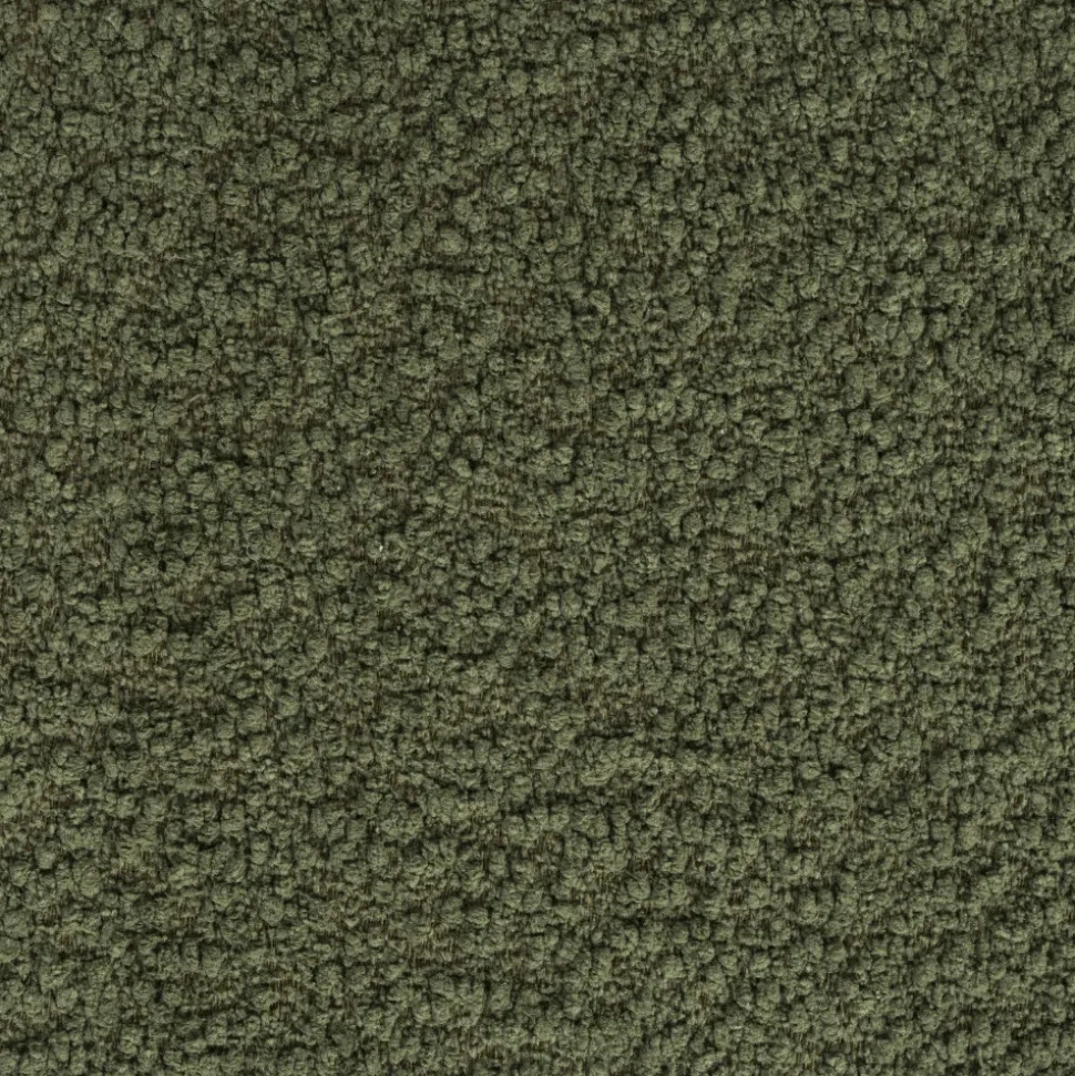 MARCOS Tabouret rond en tissu bouclette ø40cm