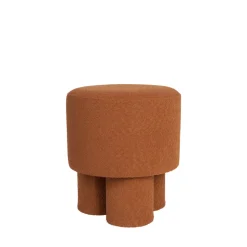 MARCOS Tabouret rond en tissu bouclette ø40cm
