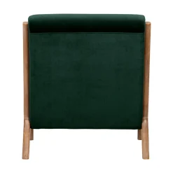 MARK Fauteuil en bois et velours