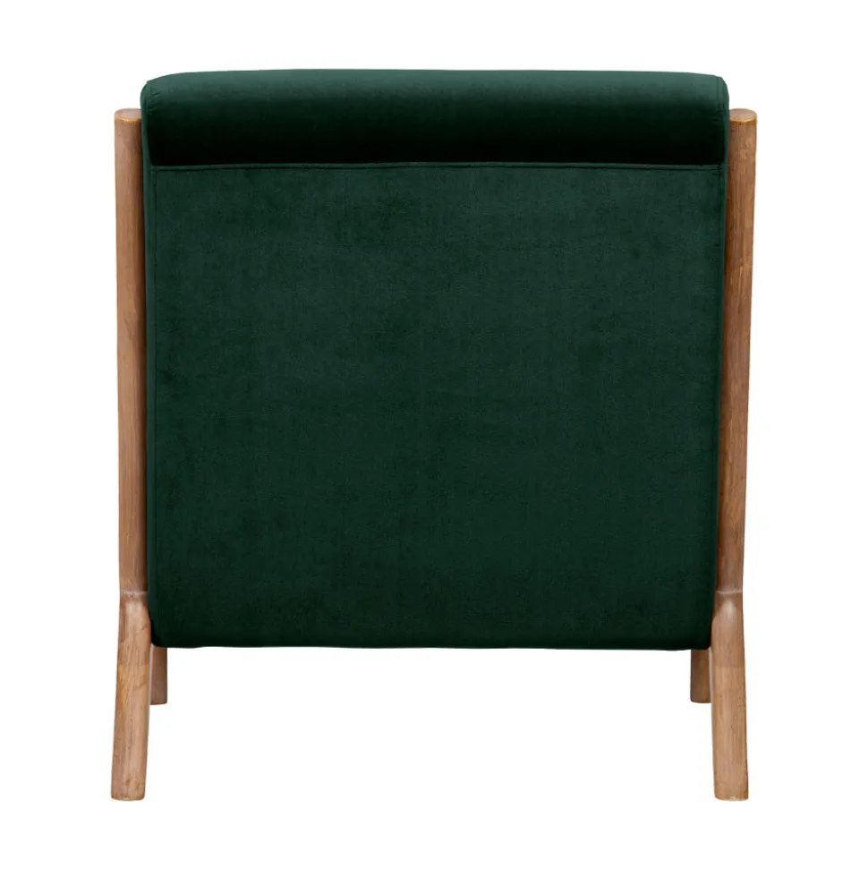 MARK Fauteuil en bois et velours