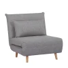 MARLOW Fauteuil convertible en tissu et bois