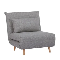 MARLOW Fauteuil convertible en tissu et bois