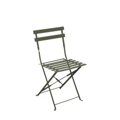 MARSEILLE Ensemble table de jardin pliante ronde bistrot et 2 chaises en métal