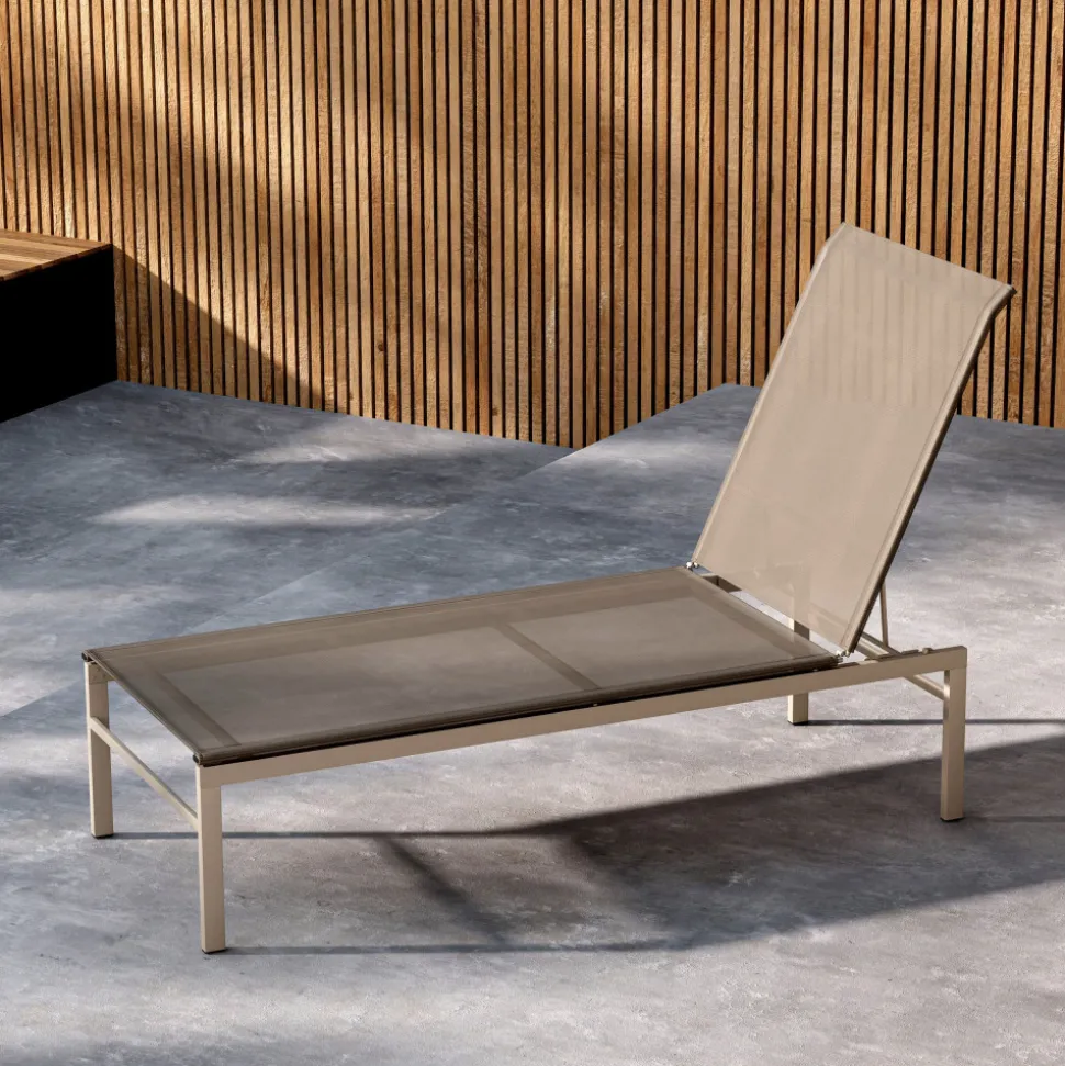 MASSIMO Chaise longue inclinable en aluminium