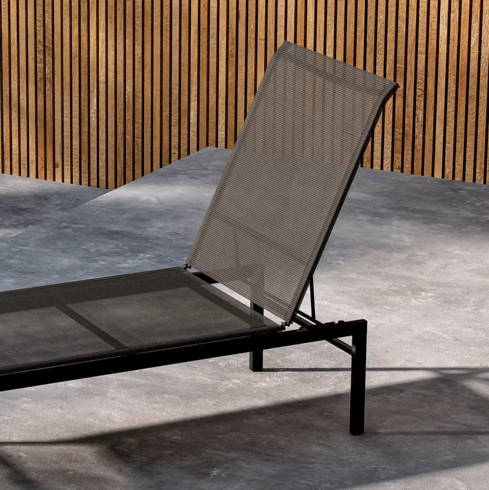 MASSIMO Chaise longue inclinable en aluminium