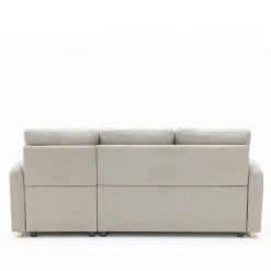 MATERA Canapé d'angle réversible convertible 3 places en tissu avec coffre