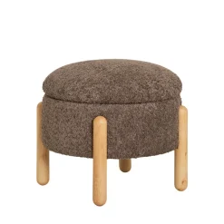 MEDAS Pouf rond en tissu ø45cm