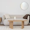 MELO Table basse organique en bois 100x50cm