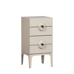 MERGE Petit meuble de rangement 4 tiroirs en bois et métal H89cm