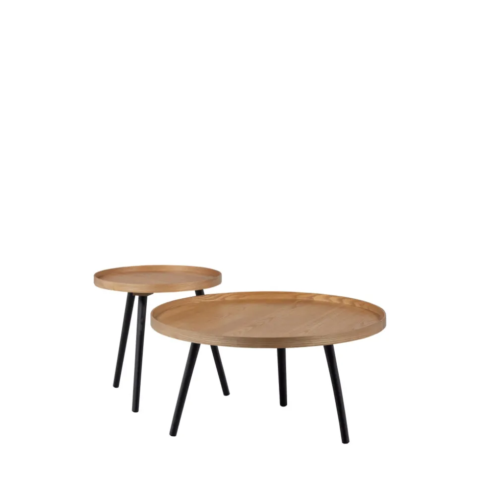 MESA Table d'appoint ronde en bois ø45cm