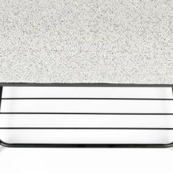 MILOU Tabouret rectangulaire en tissu et métal
