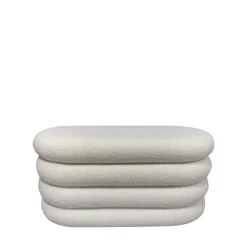 MIRO Banc coffre en tissu bouclette L85cm