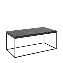 MIXO Table basse en effet marbre et métal 110x55cm