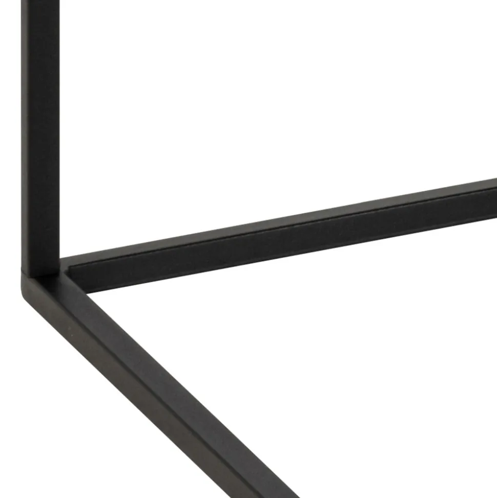 MIXO Table basse en effet marbre et métal 110x55cm