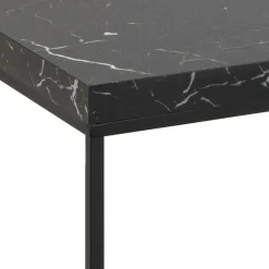 MIXO Table basse en effet marbre et métal 110x55cm