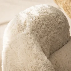 MO Fauteuil rond en fausse fourrure