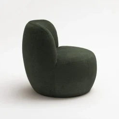 MO Fauteuil rond en tissu chenille