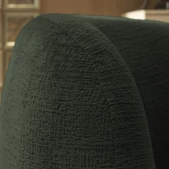 MO Fauteuil rond en tissu chenille