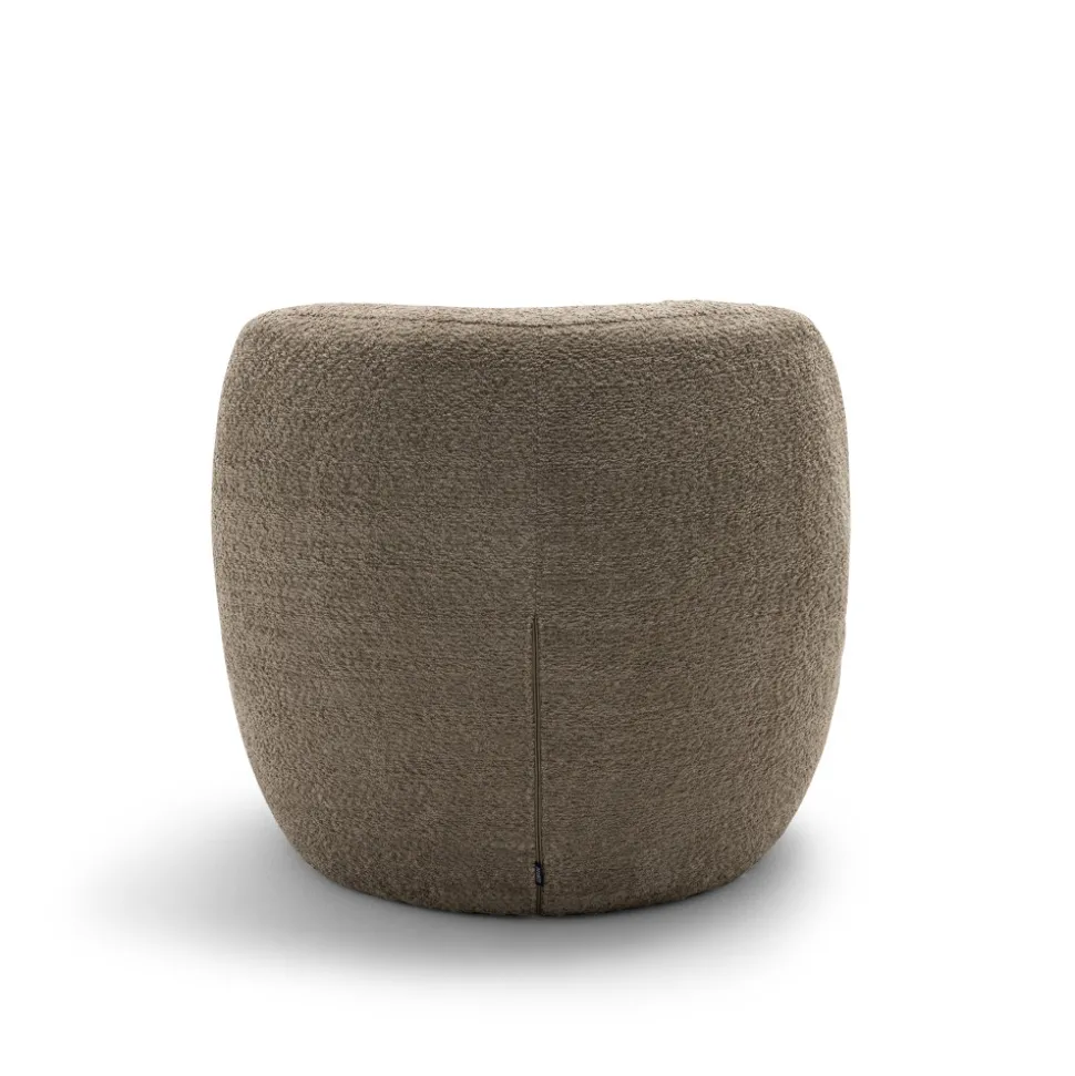 MO Fauteuil rond en tissu bouclette