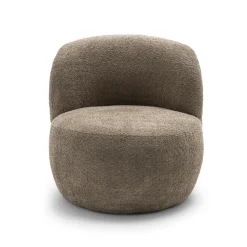 MO Fauteuil rond en tissu bouclette