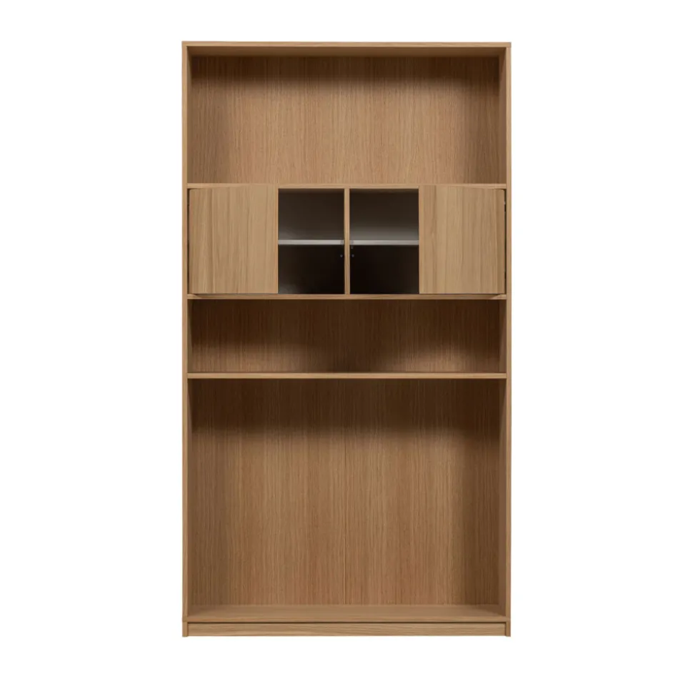 MODULAIR Bibliothèque 2 portes en bois H199cm