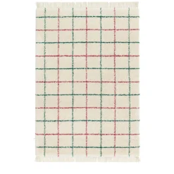 MOKA Tapis à motif quadrillage coloré