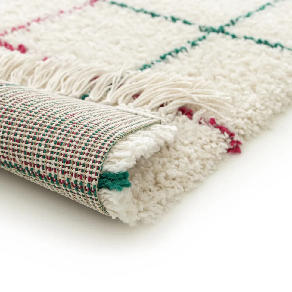 MOKA Tapis à motif quadrillage coloré