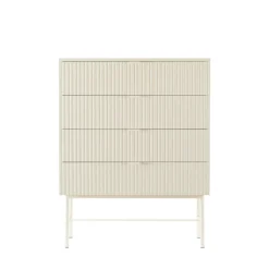 MOLLY Commode 4 tiroirs en bois et métal L79cm