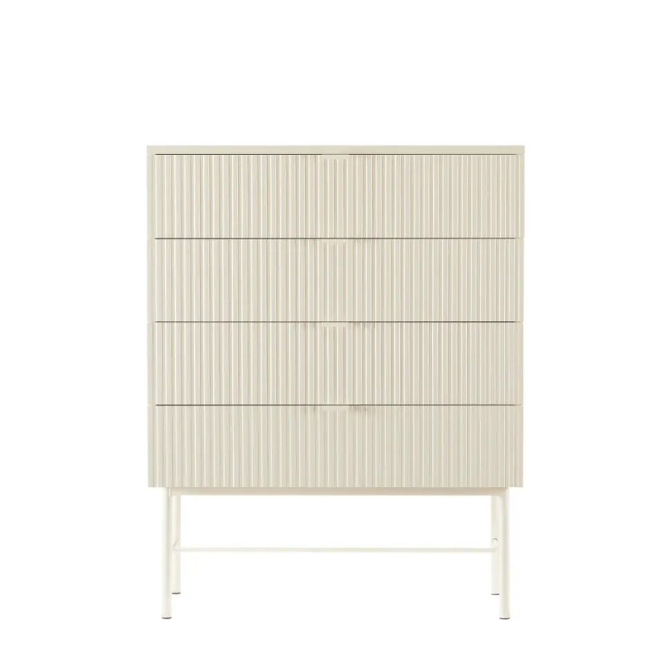 MOLLY Commode 4 tiroirs en bois et métal L79cm