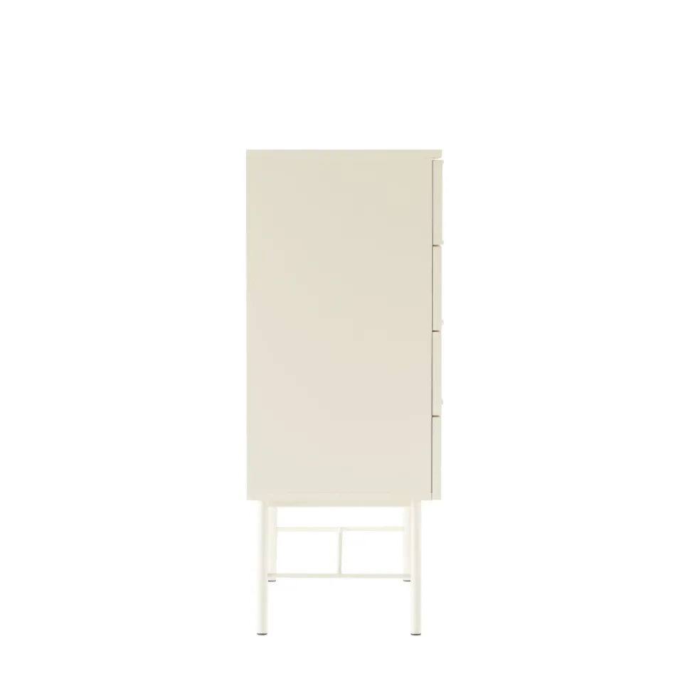 MOLLY Commode 4 tiroirs en bois et métal L79cm