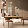MONA Table à manger extensible 6 à 10 personnes en bois 160-205x90cm
