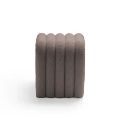 MUI Lot de 2 tabourets rembourrés en tissu bouclette