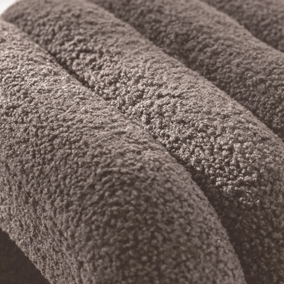 MUI Lot de 2 tabourets rembourrés en tissu bouclette