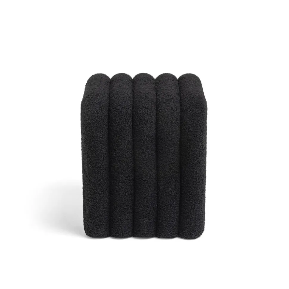 MUI Lot de 2 tabourets rembourrés en tissu bouclette