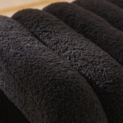MUI Lot de 2 tabourets rembourrés en tissu bouclette