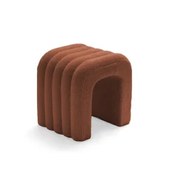 MUI Tabouret rembourré en tissu bouclette