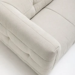 NAOS Canapé droit 3 places en tissu à effet capitonné