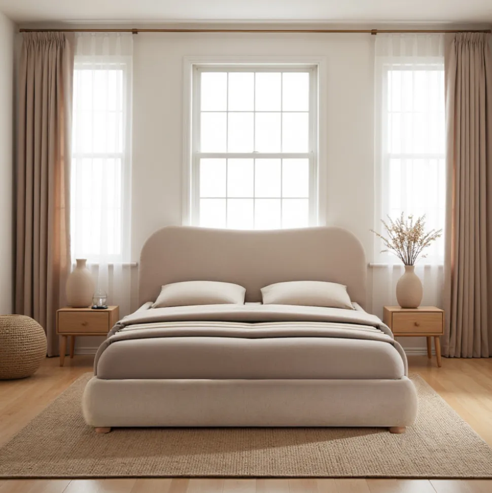 NAPO Lit coffre en tissu 140x190cm