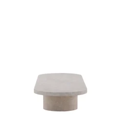 NARVIK Table basse ovale effet marbre 190x60cm