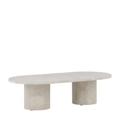 NARVIK Table basse ovale effet marbre 120x60cm