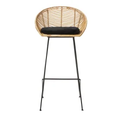 NAULU Tabouret de bar en rotin 76cm