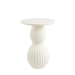 NEWTOWN Table d'appoint ronde en fibre d'argile 40x40cm