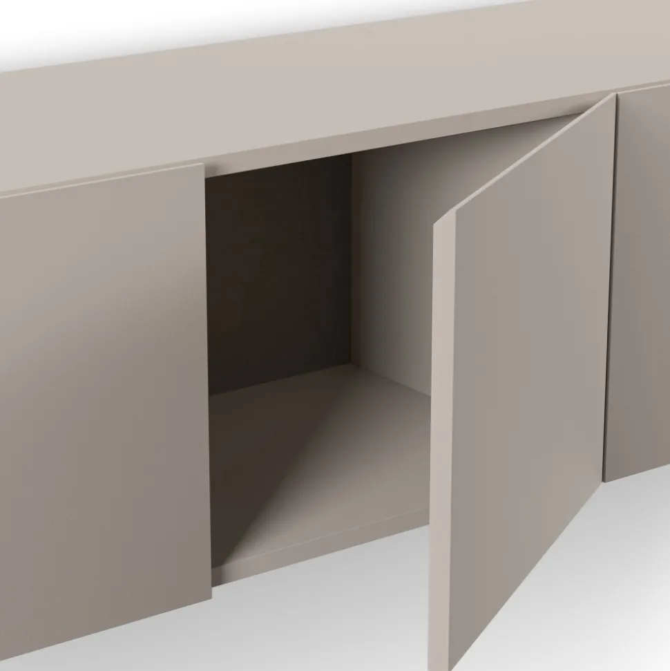 NEXA Meuble TV suspendu 4 portes en bois L180cm