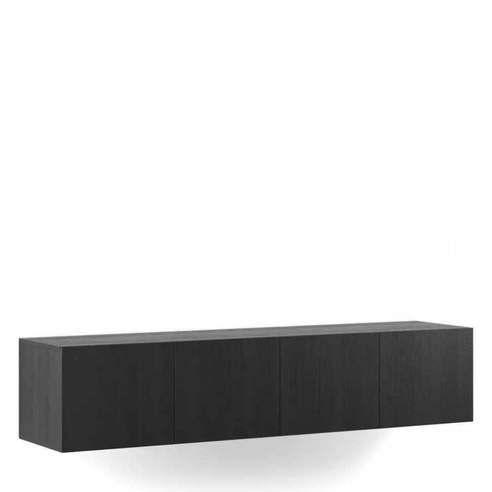 NEXA Meuble TV suspendu 4 portes en bois L180cm