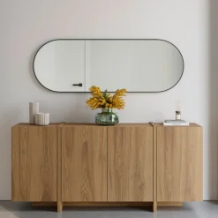 NICOLE Buffet 4 portes en bois L180cm
